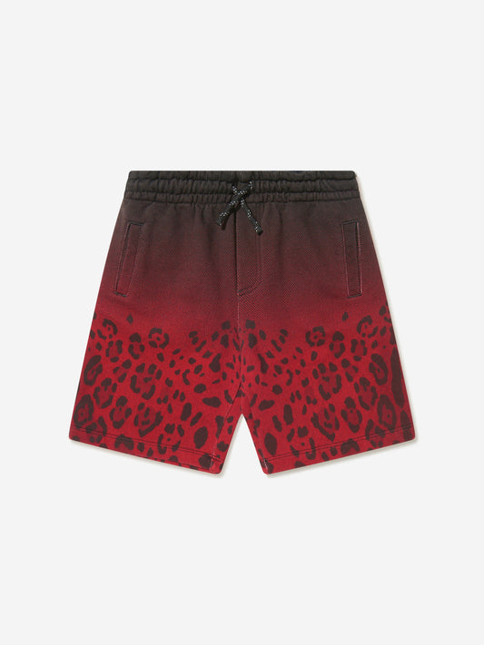 Dolce & Gabbana 男童棉质豹纹百慕大短裤