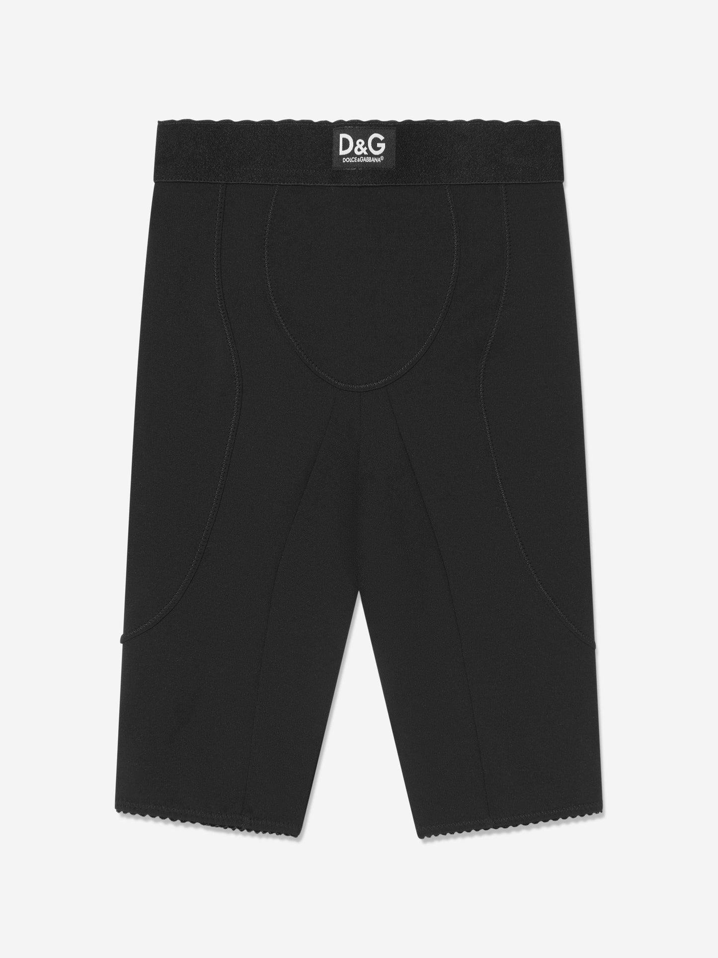 Dolce & Gabbana 女童黑色徽标骑行短裤
