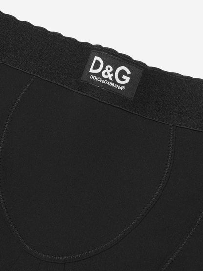 Dolce & Gabbana 女童黑色徽标骑行短裤