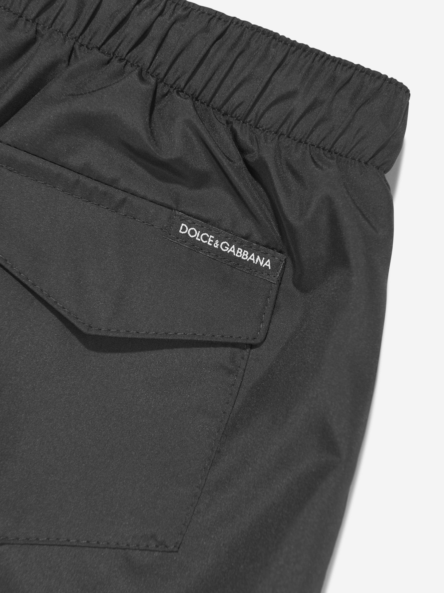 Dolce & Gabbana 男童黑色徽标泳裤