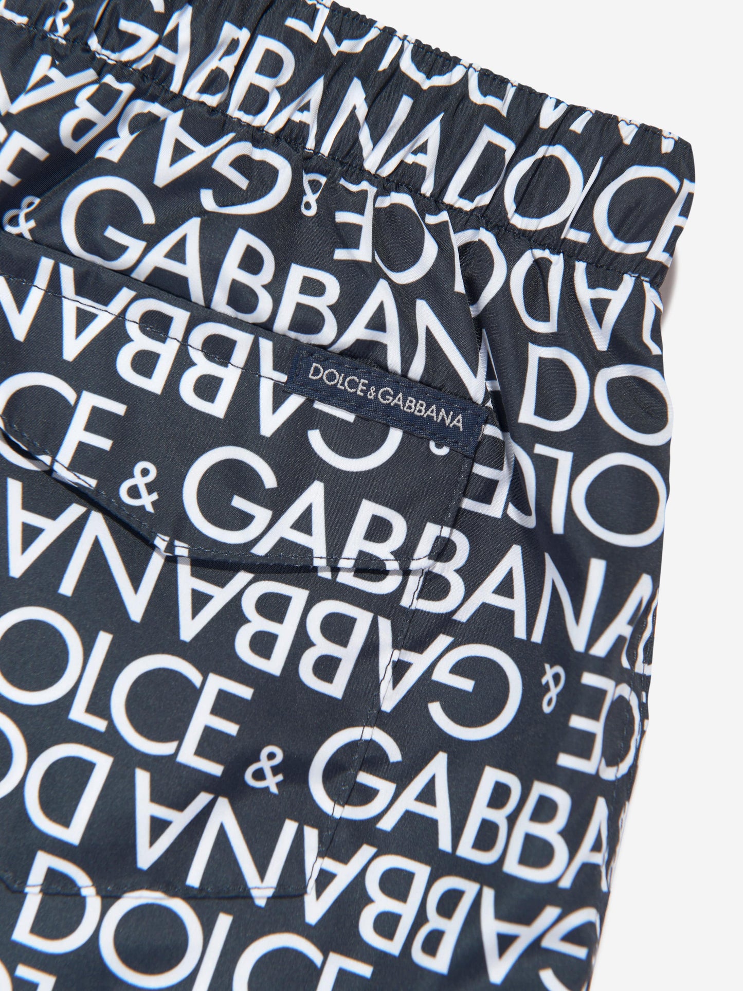 Dolce & Gabbana 男童 Logomania 海军蓝泳裤