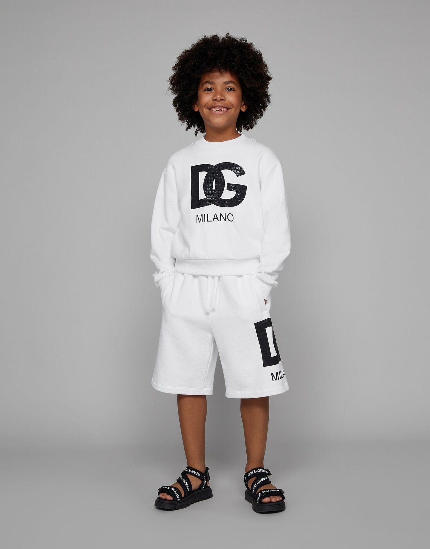 Dolce & Gabbana Boys Milano 白色百慕大短裤