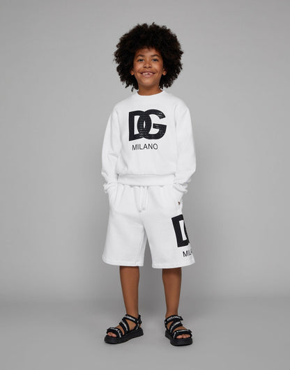 Dolce & Gabbana Boys Milano 白色百慕大短裤