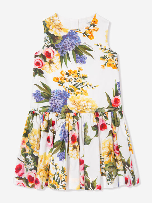 Dolce & Gabbana 女童花朵印花无袖连衣裙