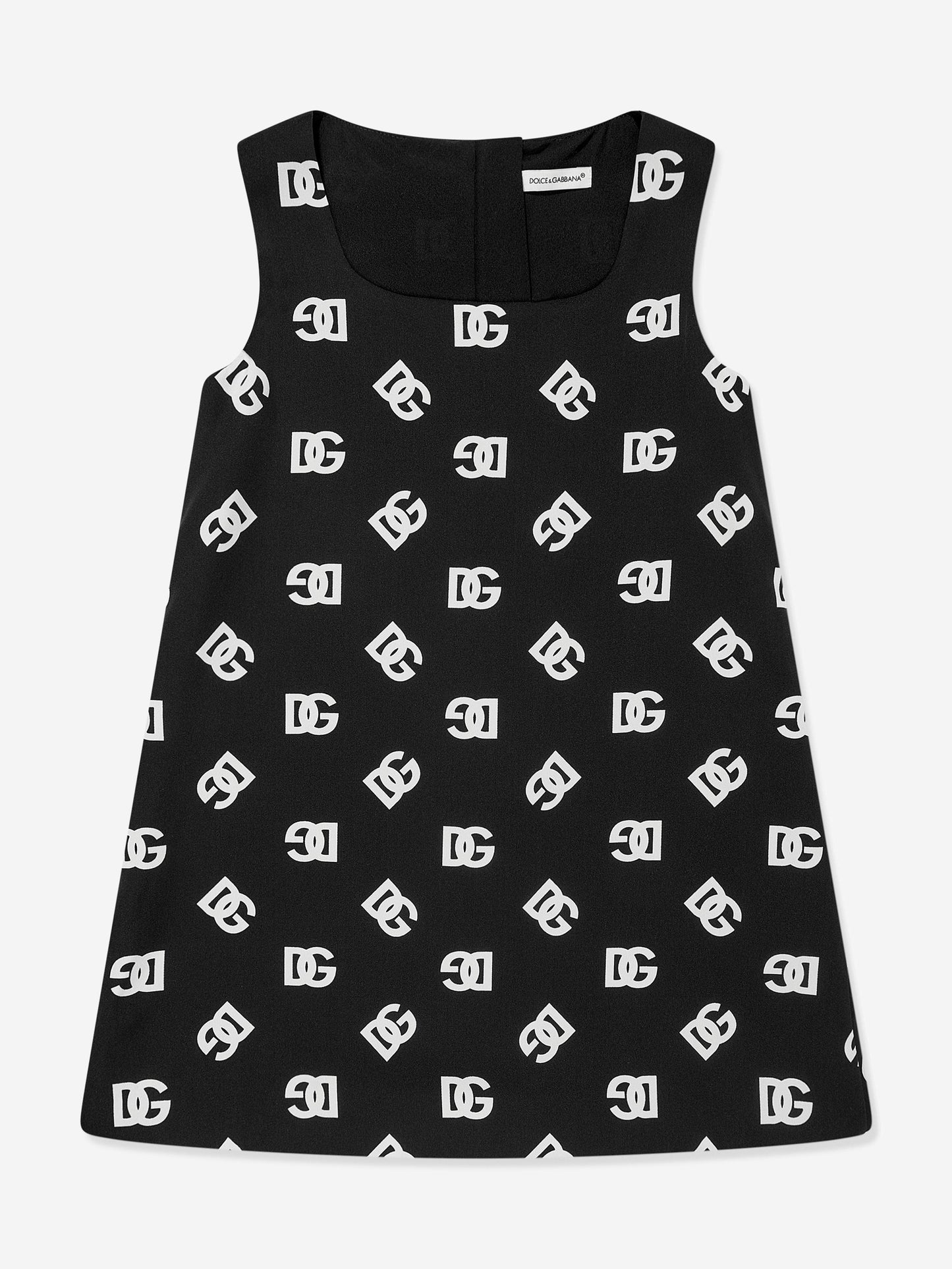 Dolce & Gabbana 女童黑色真丝字母连衣裙