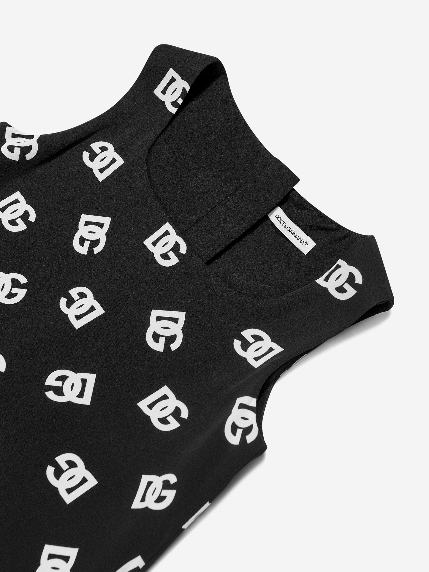 Dolce & Gabbana 女童黑色真丝字母连衣裙