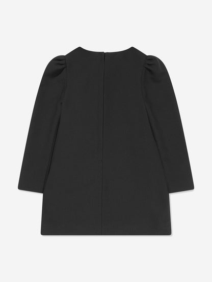 Dolce & Gabbana 女童黑色金属徽标连衣裙