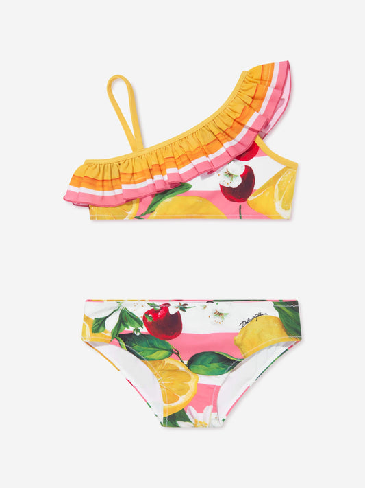 Dolce & Gabbana 女童柠檬和樱桃色比基尼（多色）