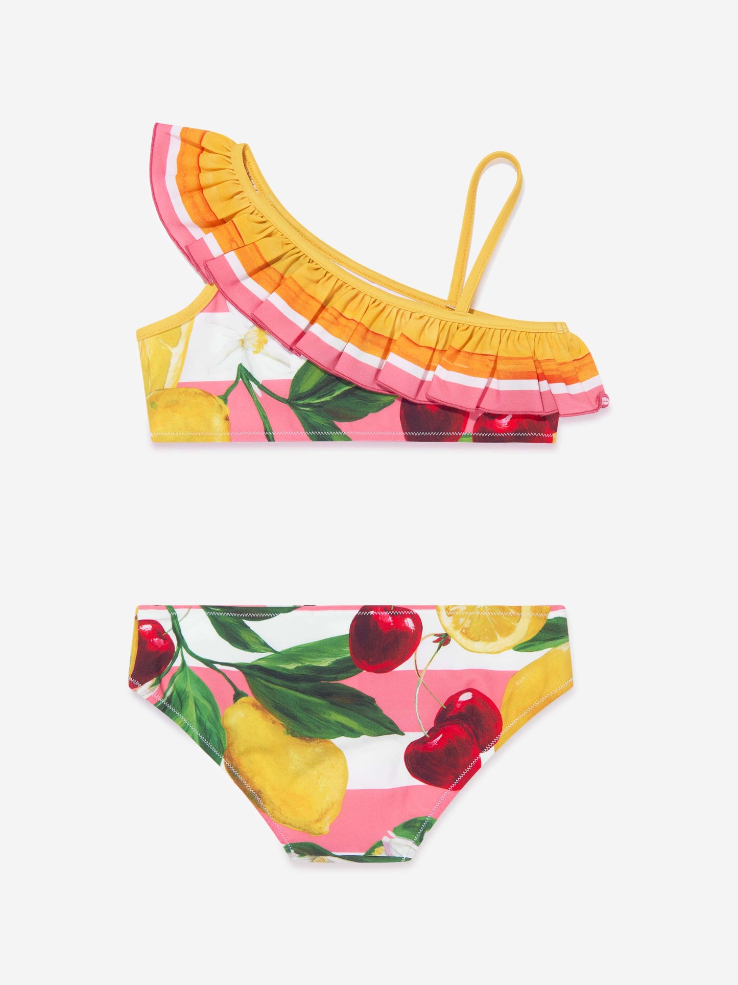 Dolce & Gabbana 女童柠檬和樱桃色比基尼（多色）