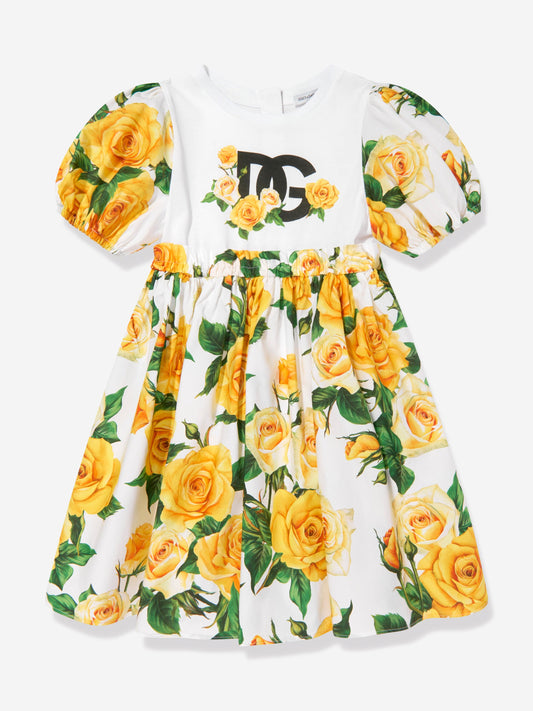 Dolce & Gabbana 女童玫瑰印花连衣裙（多色）