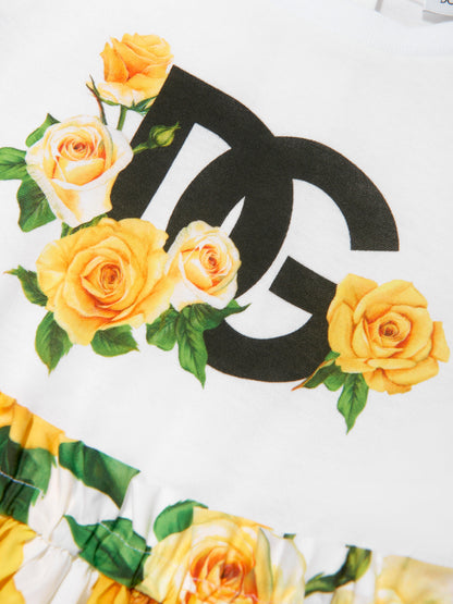 Dolce & Gabbana 女童玫瑰印花连衣裙（多色）