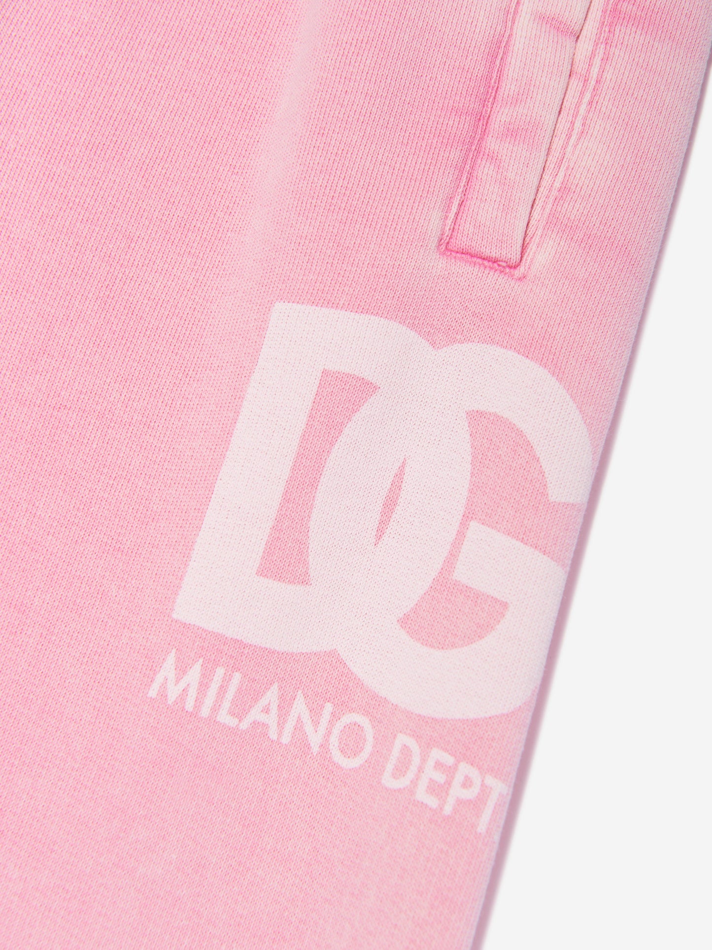 Dolce & Gabbana 女童粉色徽标慢跑裤
