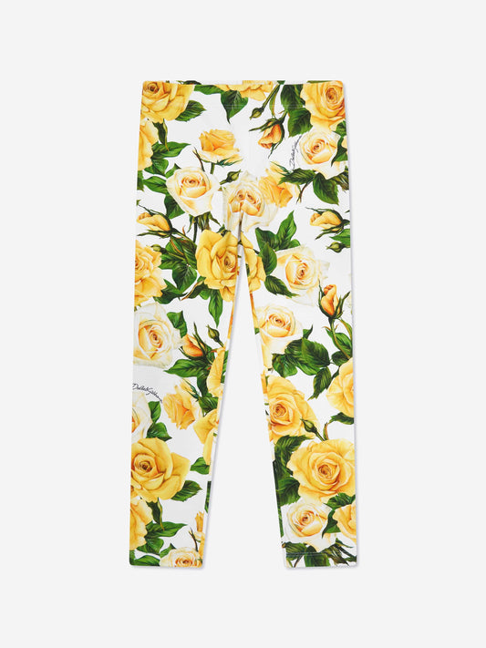 Dolce & Gabbana 女童玫瑰印花紧身裤（多色）