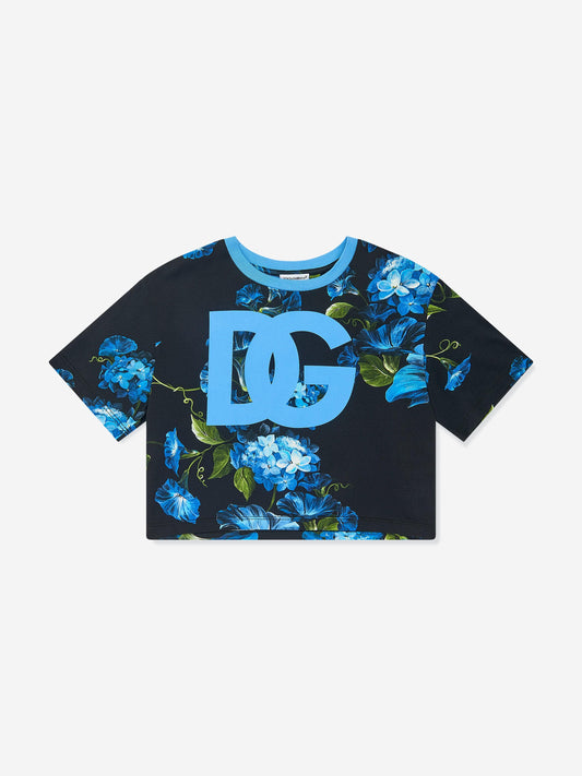 Dolce & Gabbana 女童铃铛花徽标 T 恤（多色）