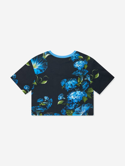 Dolce & Gabbana 女童铃铛花徽标 T 恤（多色）