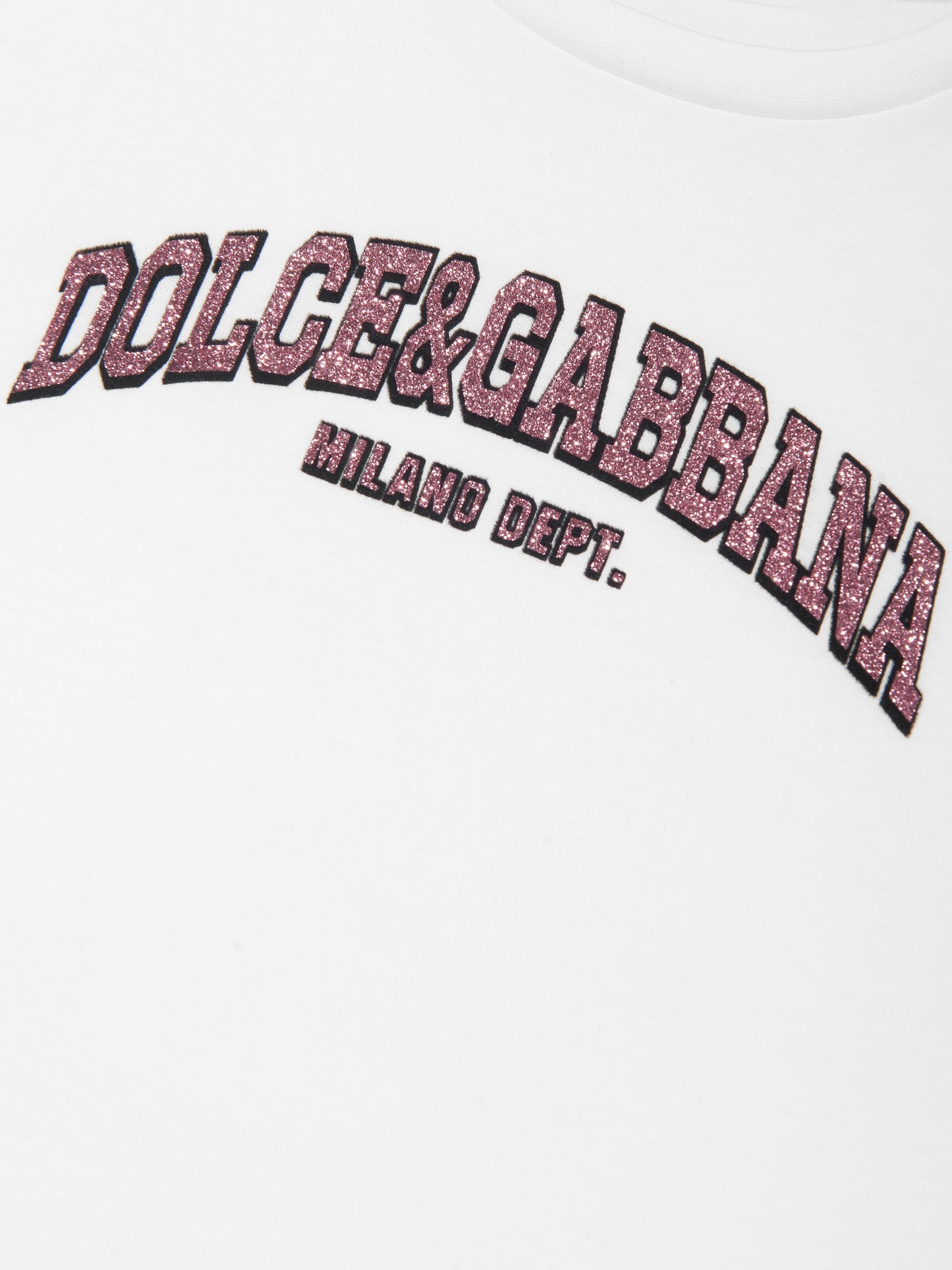 Dolce & Gabbana 女童白色徽标 T 恤
