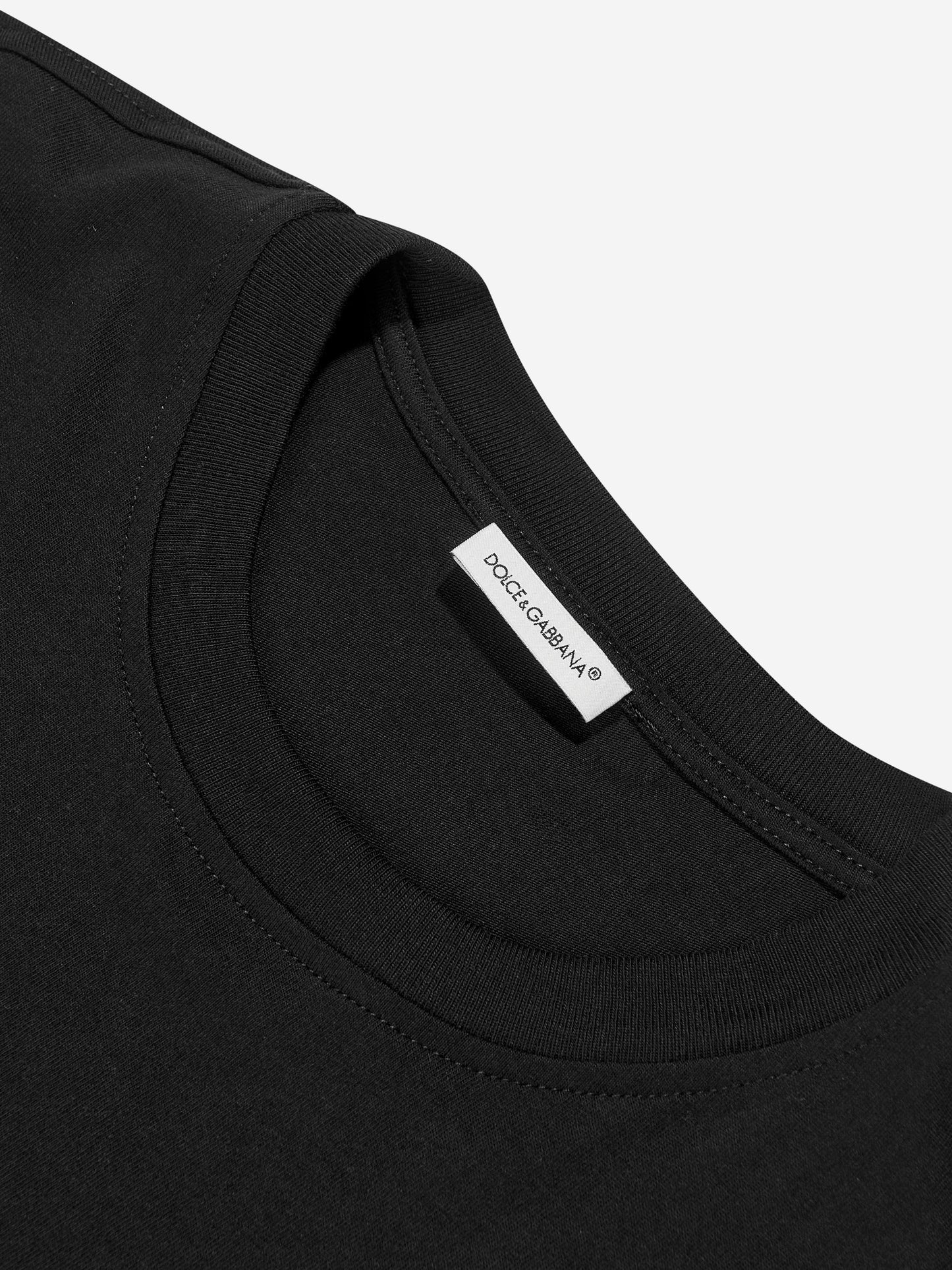 Dolce & Gabbana 男童 DG Vibe T 恤（黑色）