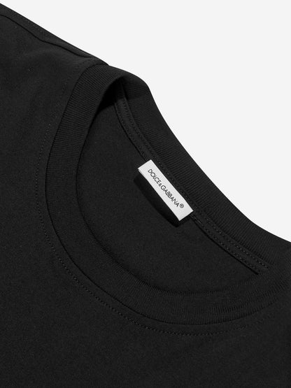 Dolce & Gabbana 男童 DG Vibe T 恤（黑色）