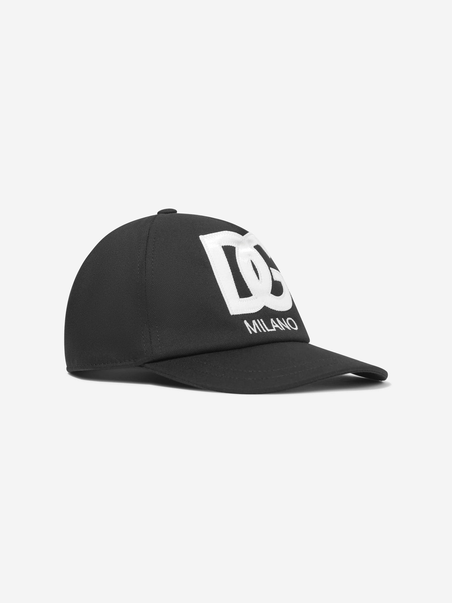 Dolce & Gabbana 男童刺绣徽标帽（黑色）