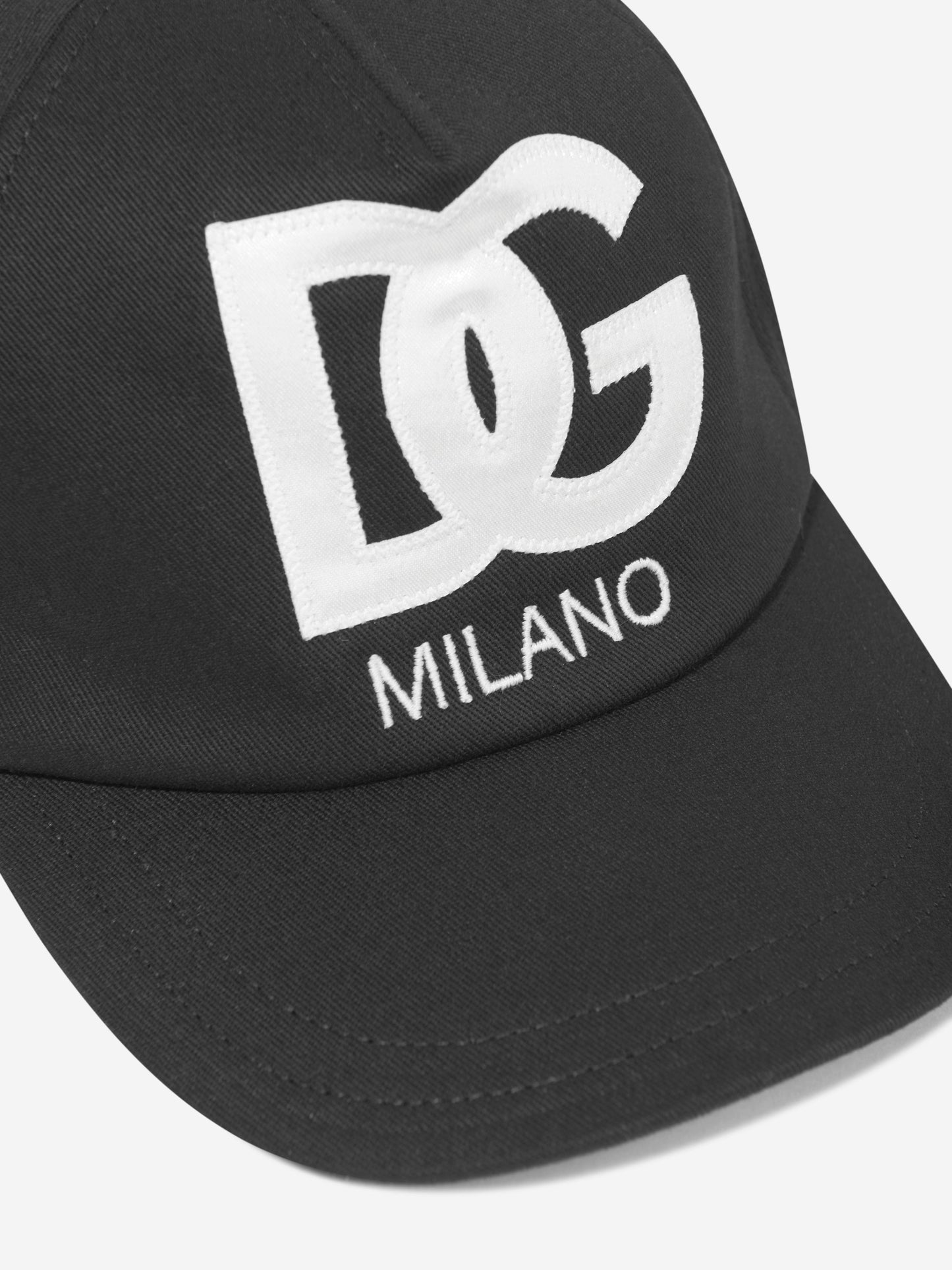 Dolce & Gabbana 男童刺绣徽标帽（黑色）
