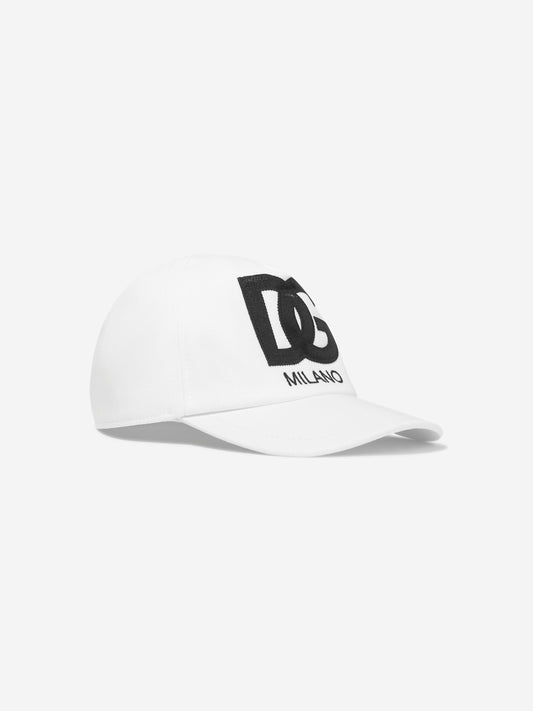 Dolce & Gabbana 男童白色刺绣徽标帽