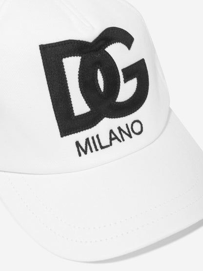 Dolce & Gabbana 男童白色刺绣徽标帽