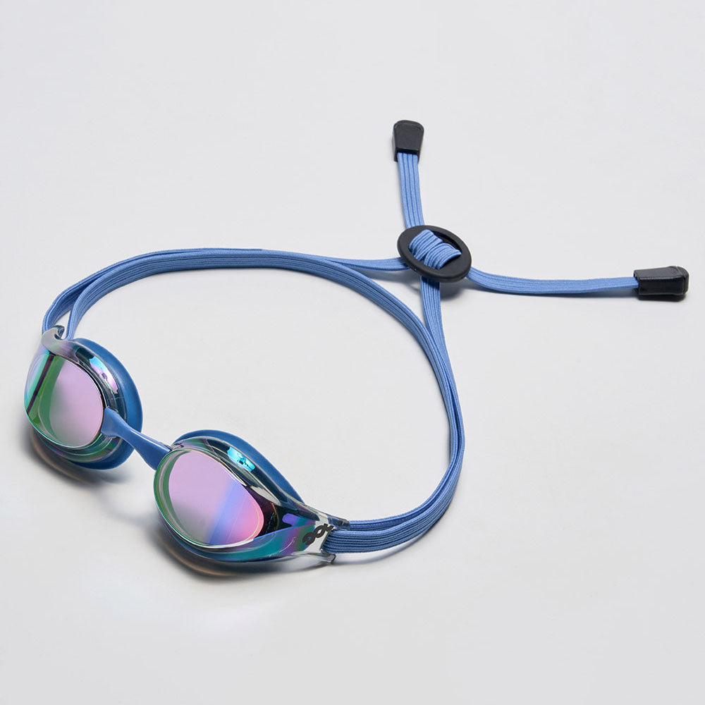 成人款蓝色有胶圈竞速泳镜(DALI_BKGN)