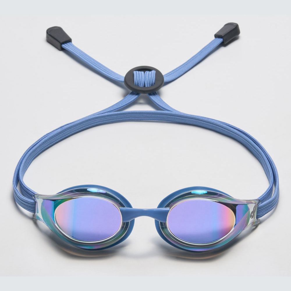 成人款蓝色有胶圈竞速泳镜(DALI_BKGN)