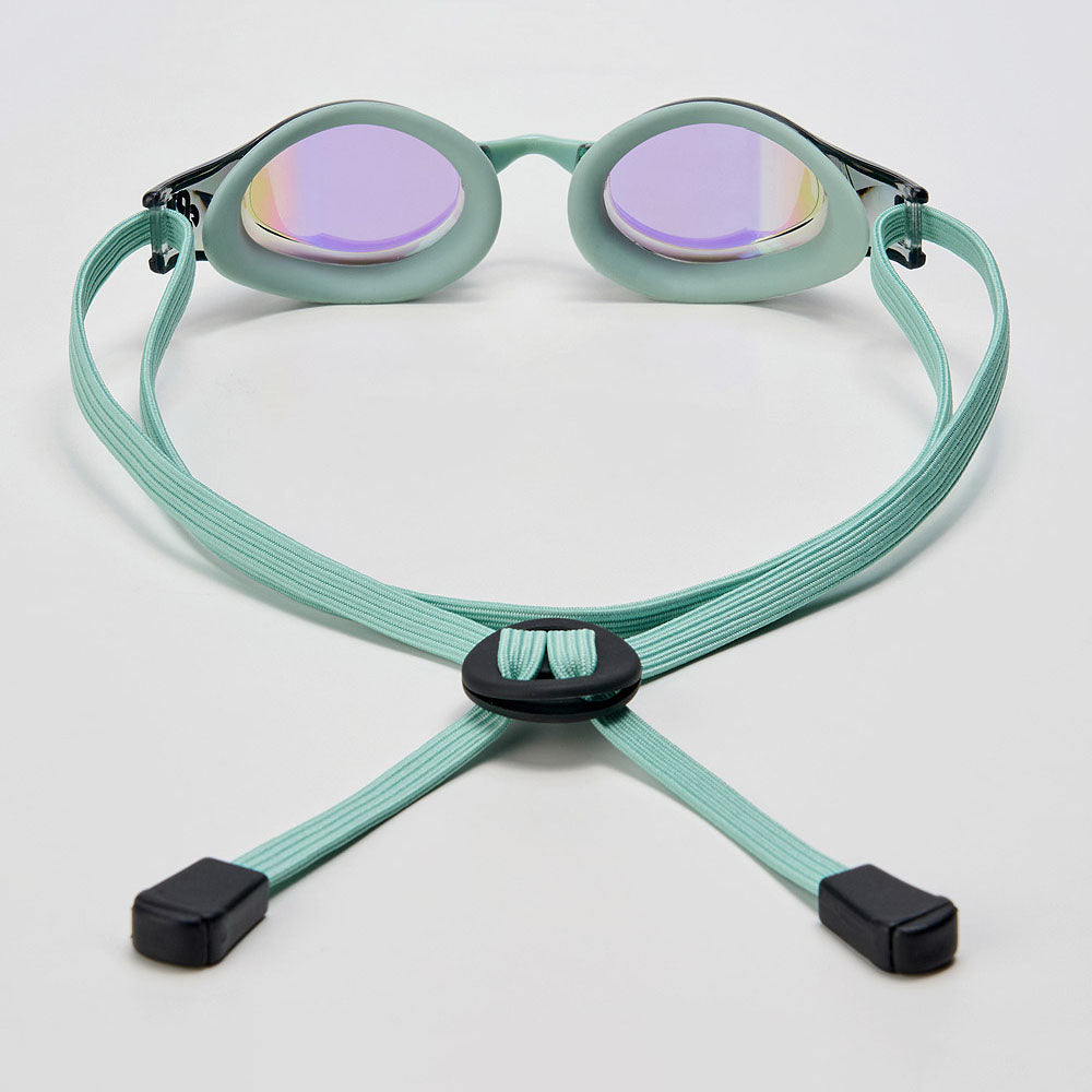 成人款绿色有胶圈竞速泳镜(DALI_BKOV)