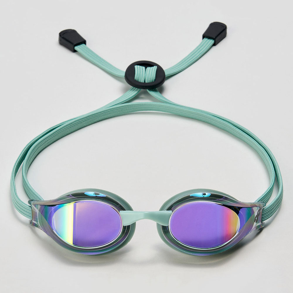 成人款绿色有胶圈竞速泳镜(DALI_BKOV)