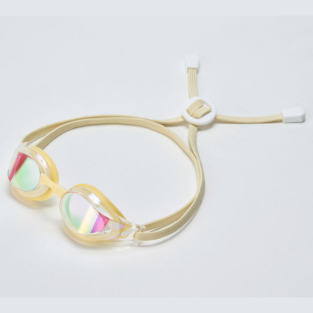 成人款黄色有胶圈竞速泳镜(DALI_WHBT)