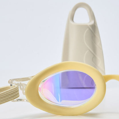 成人款黄色有胶圈竞速泳镜(DALI_WHBT)