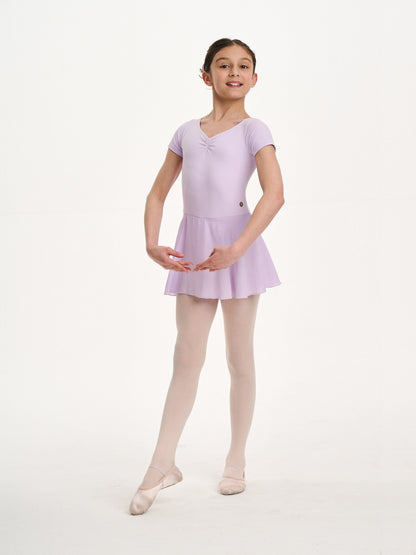 Danskin 女童 Tendu 紧身连衣裤（带裙子）（紫色）