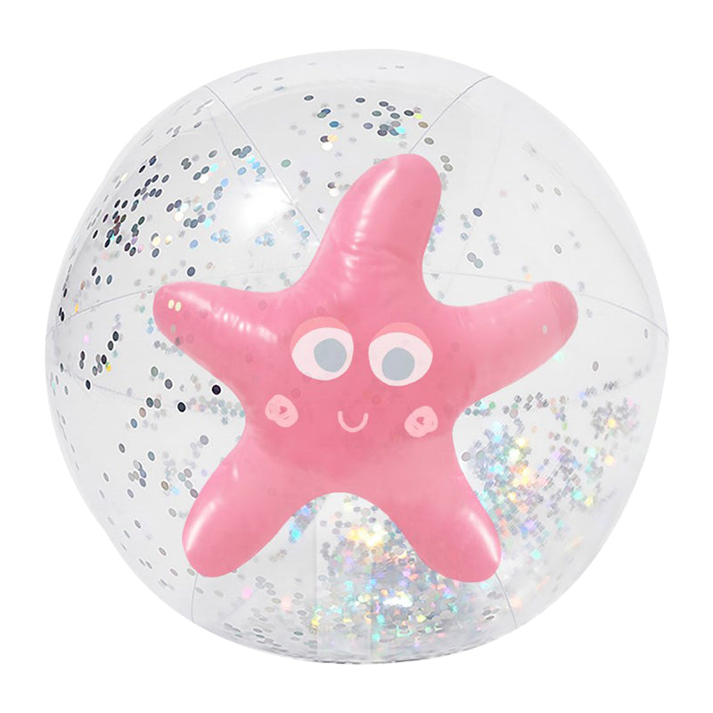 粉色闪光海星充气戏水球