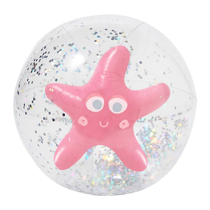 粉色闪光海星充气戏水球