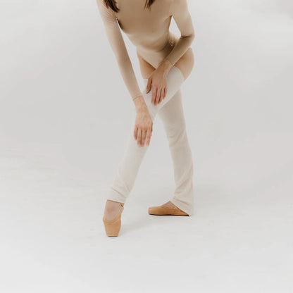 儿童奶油白芭蕾舞护腿