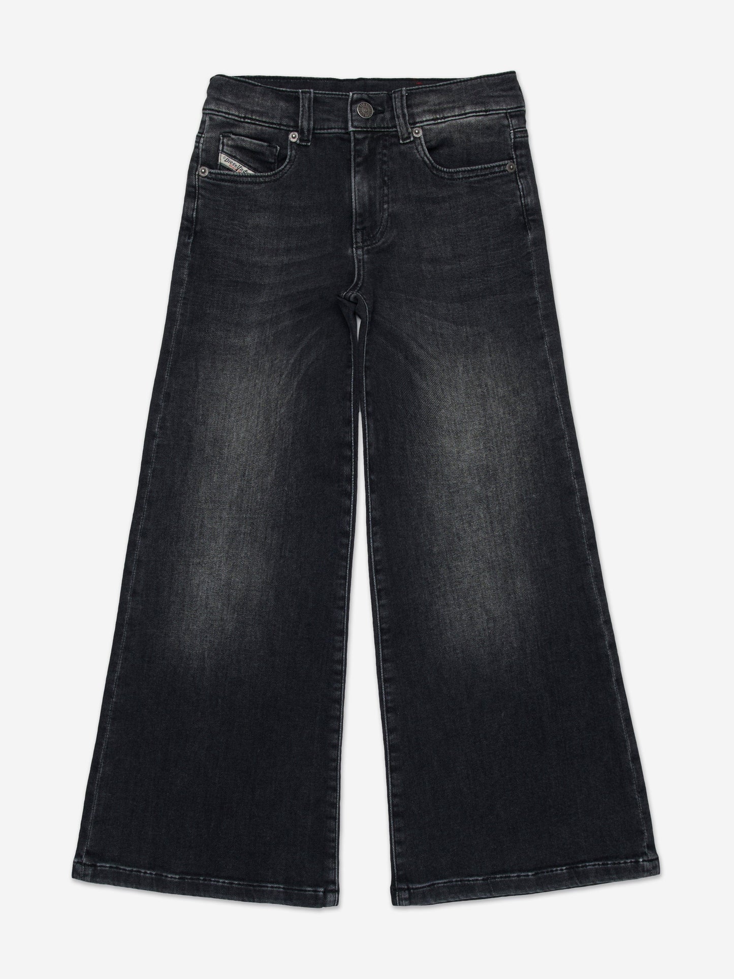 Diesel Girls 黑色阔腿牛仔裤