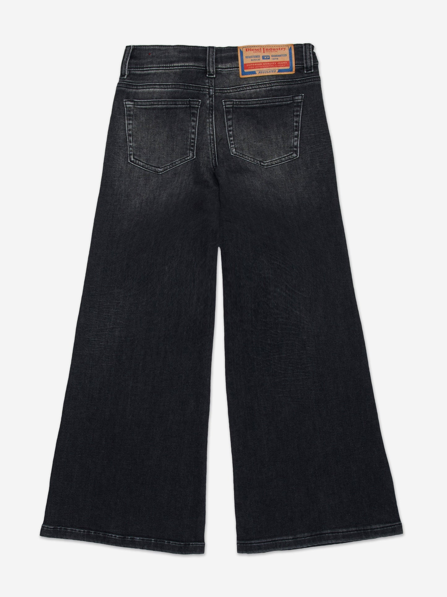 Diesel Girls 黑色阔腿牛仔裤