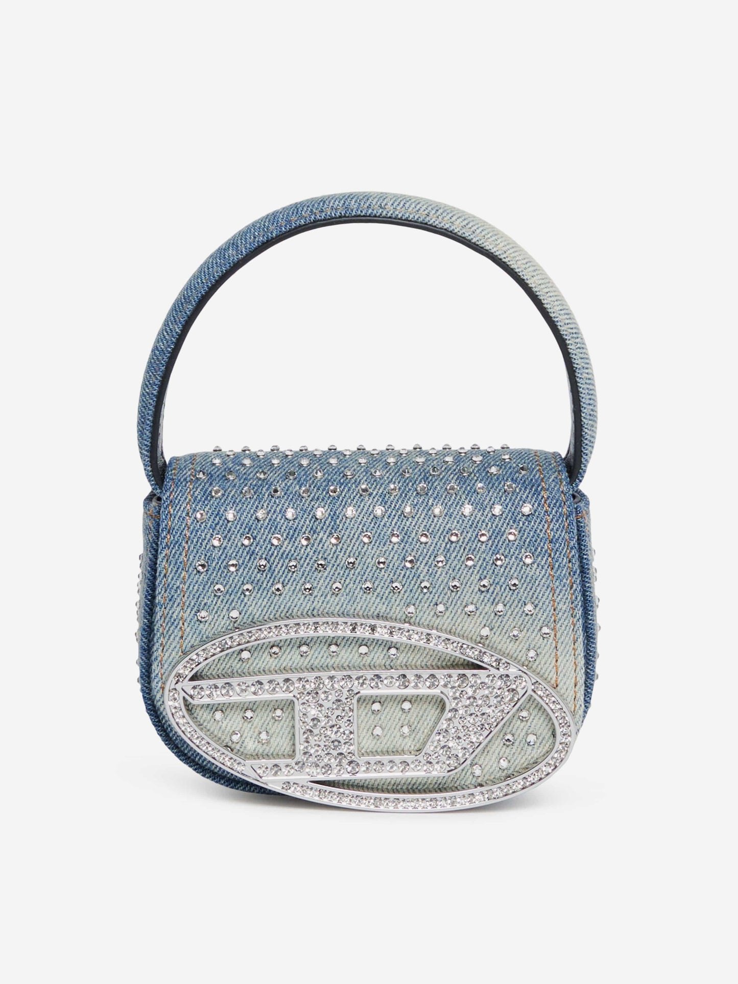 Diesel Girls 椭圆形 D 标志手提包（蓝色）（20 厘米）