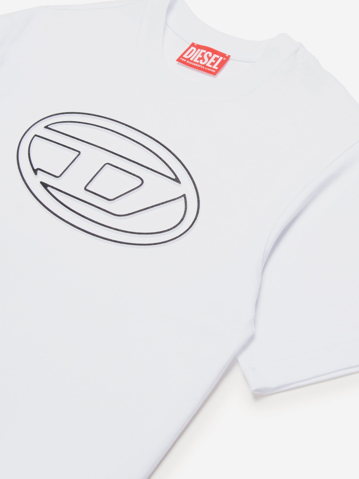 Diesel Boys 白色椭圆形 D 标志 T 恤