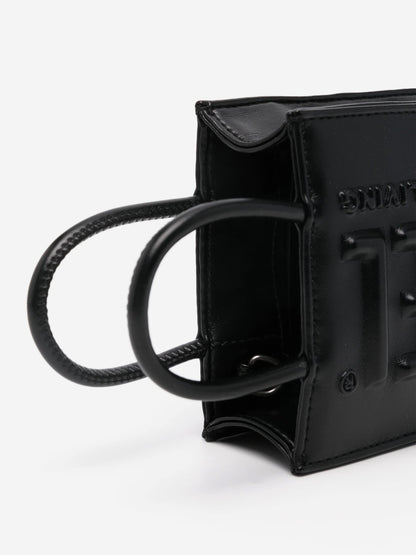 Diesel Girls 徽标购物袋（黑色）（17 厘米）