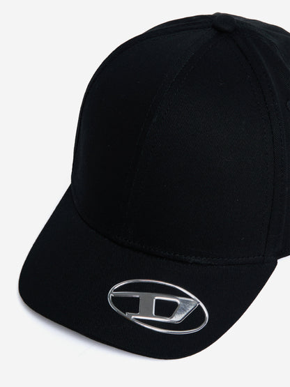 Diesel Kids 椭圆形 D 徽标棒球帽（黑色）
