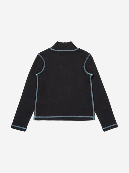 Diesel Girls 黑色高领徽标 T 恤