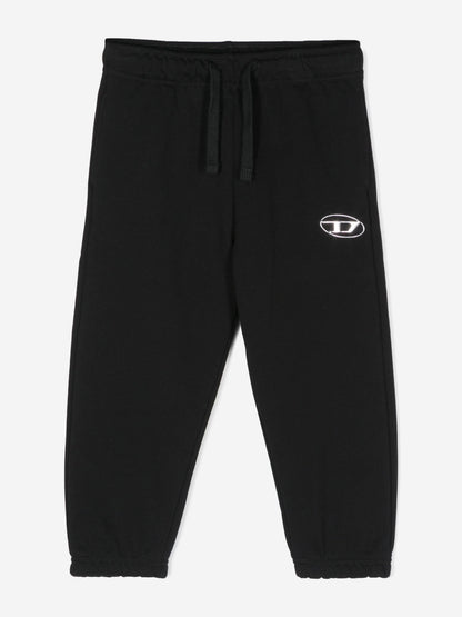 Diesel Kids 徽标慢跑裤（黑色）