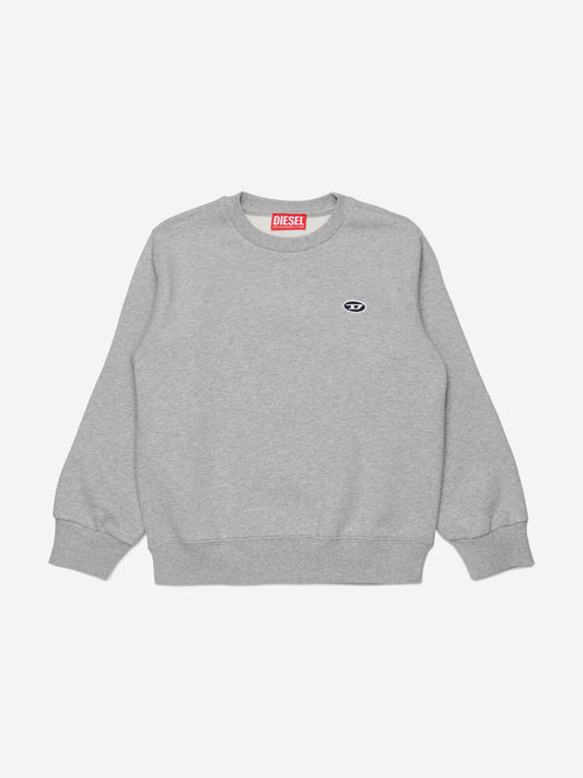 Diesel Boys 灰色徽标运动衫