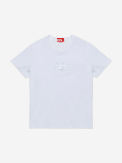 Diesel Girls 白色徽标 T 恤