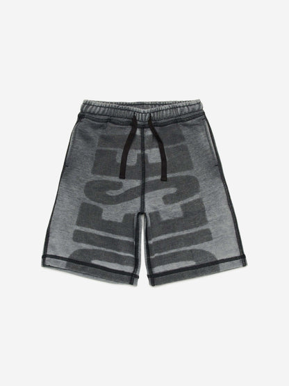 Diesel Boys 灰色徽标短裤