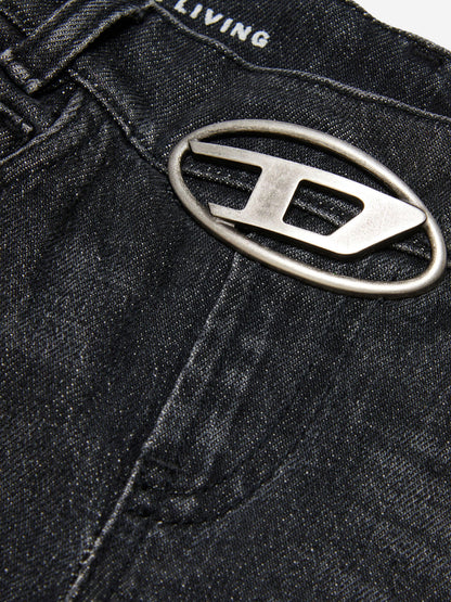 Diesel Girls 黑色喇叭牛仔裤