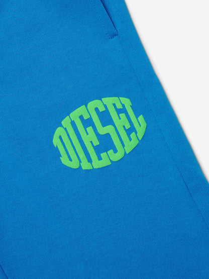 Diesel Boys 蓝色徽标短裤