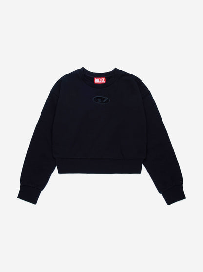 Girls Oval D Sweatshirt in Black